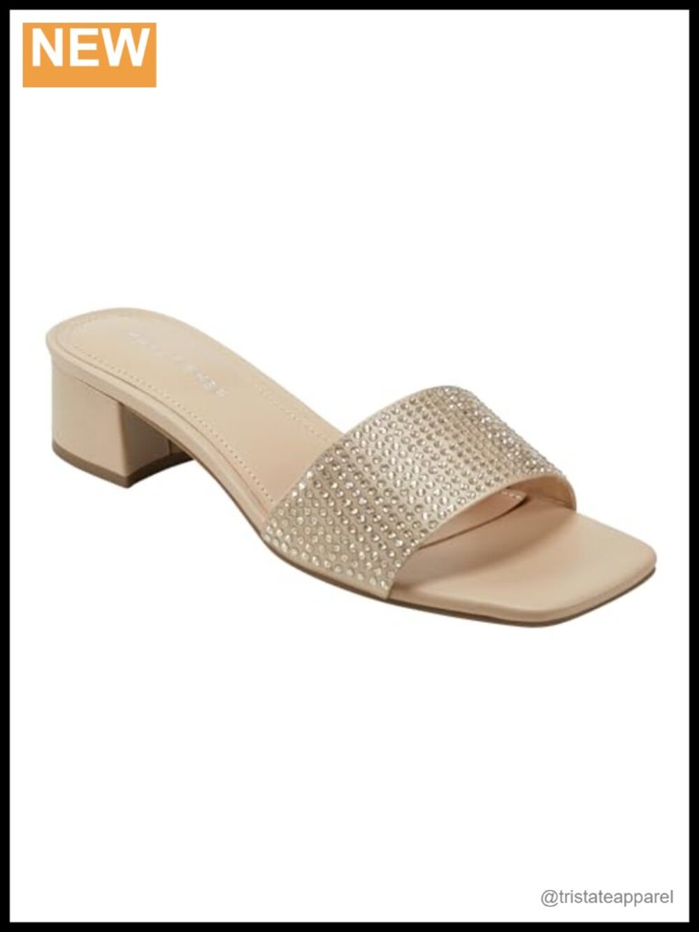Marc Fisher Casarea Satin Heeled Sandal Block Heel Open Toe